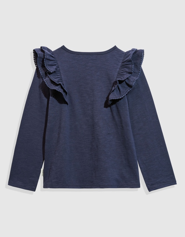 Country Road Organically Grown Cotton Slub Frill T-Shirt