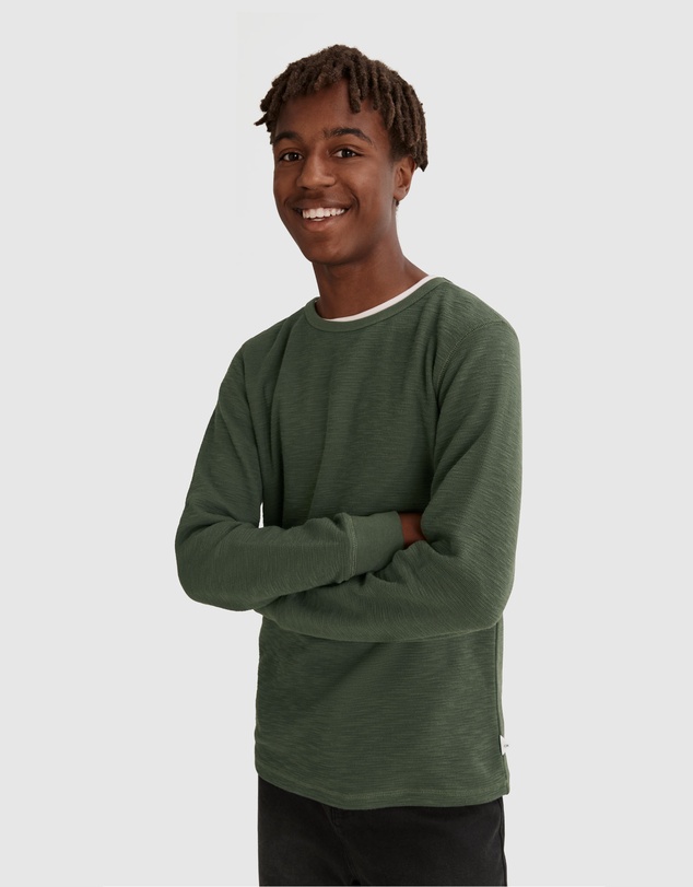 Country Road Teen Textured Long Sleeve Crew T-Shirt