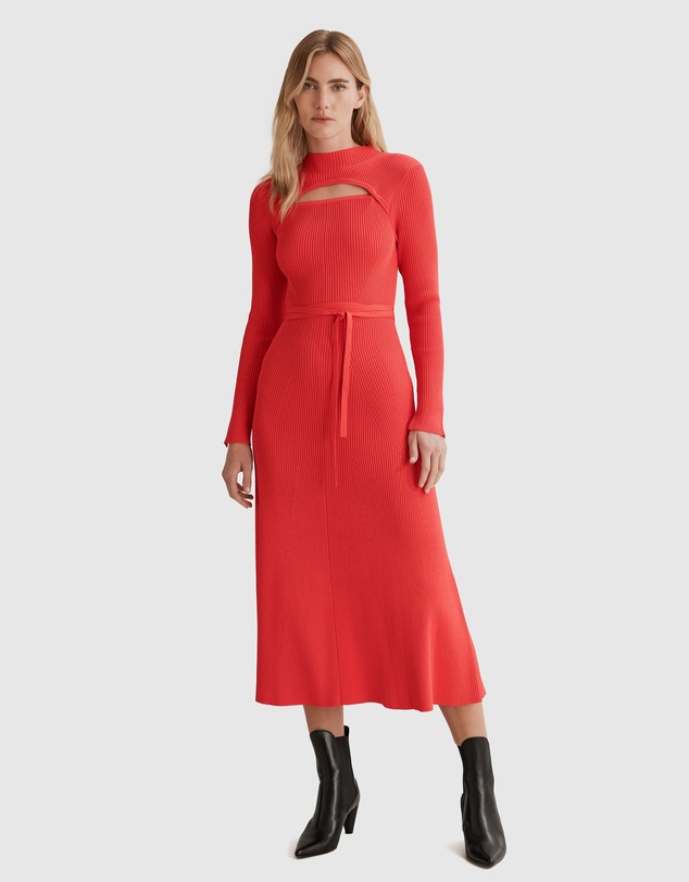 Country Road Textured Rib Dress