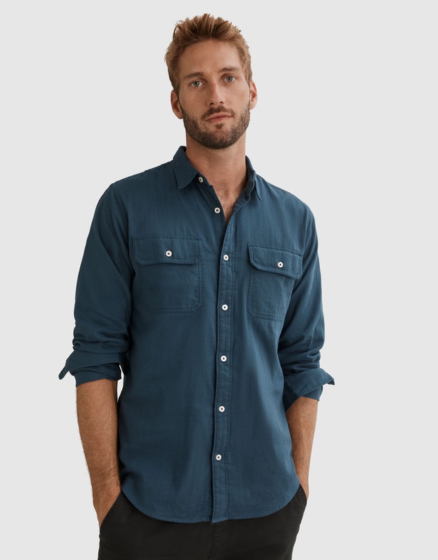 Country Road Regular Fit Double Cloth Shirt