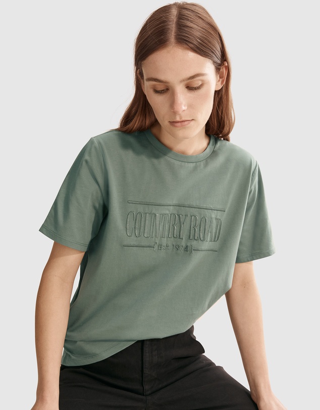 Country Road Verified Australian Cotton Heritage Embroidered T-Shirt