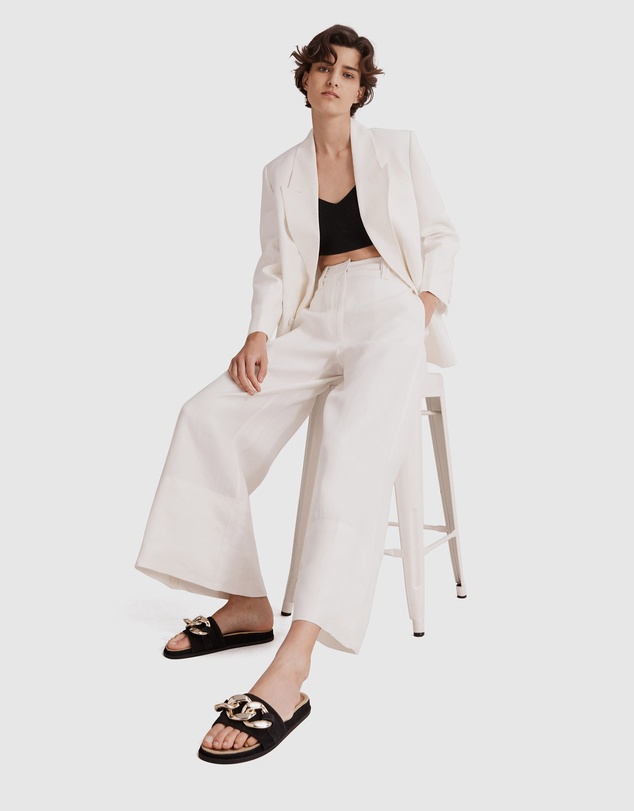 Country Road Organically Grown French Linen Wide Leg Pant