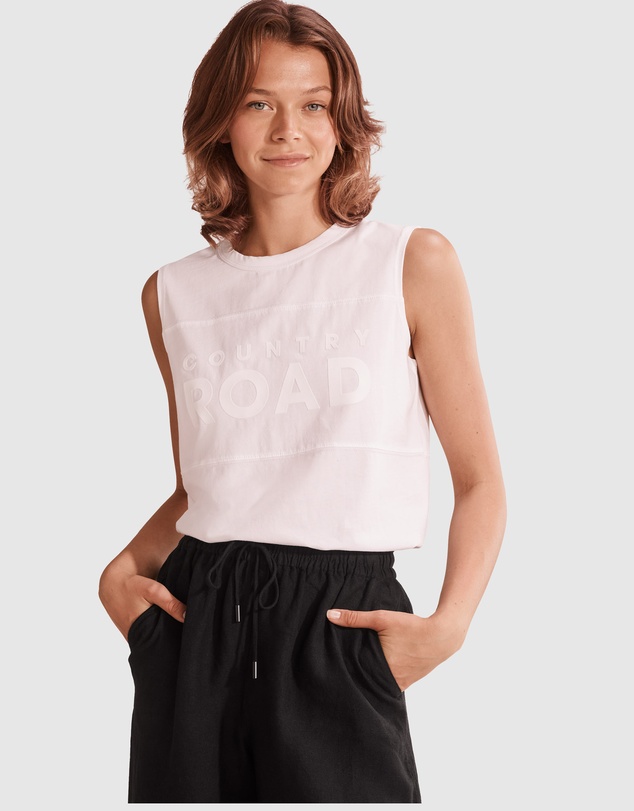 Country Road Verified Australian Cotton Modern Logo Tank