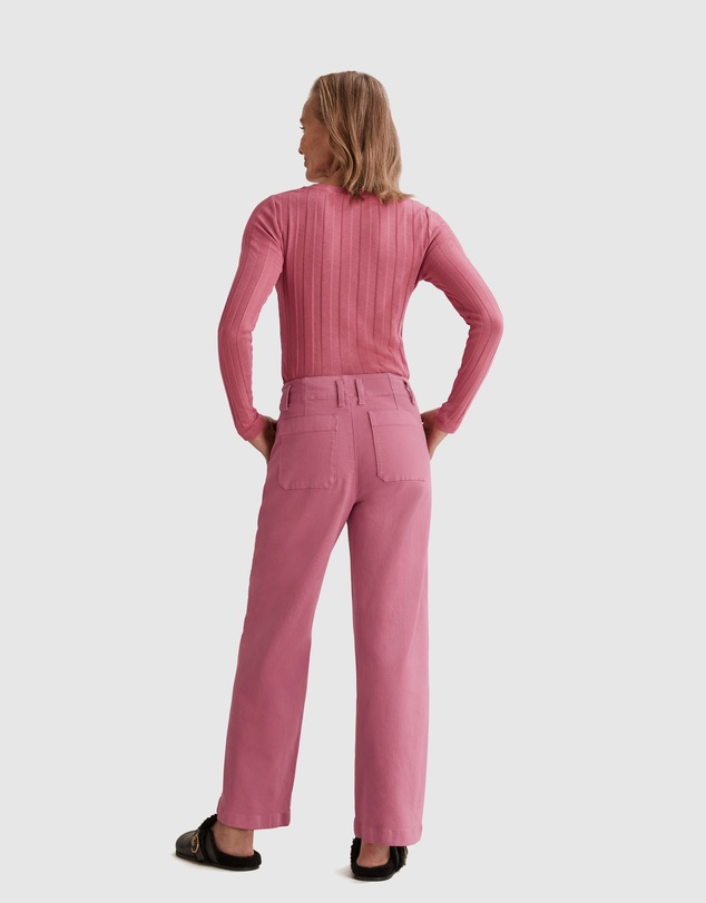 Country Road Self Stripe Long Sleeve Top