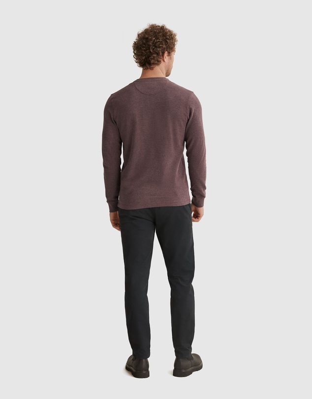 Country Road Long Sleeve Waffle Henley