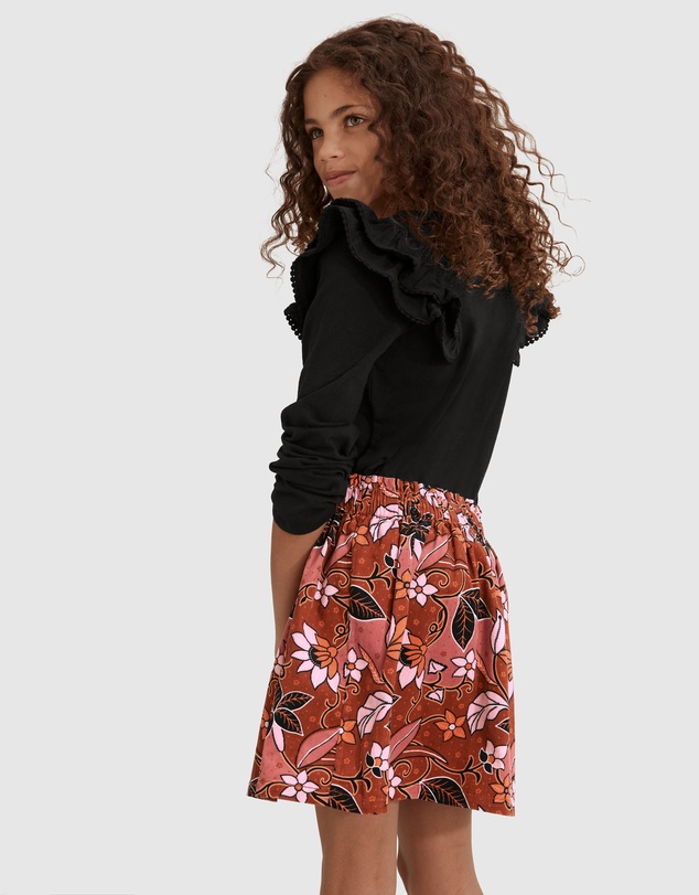 Country Road Organically Grown Cotton Slub Frill T-Shirt