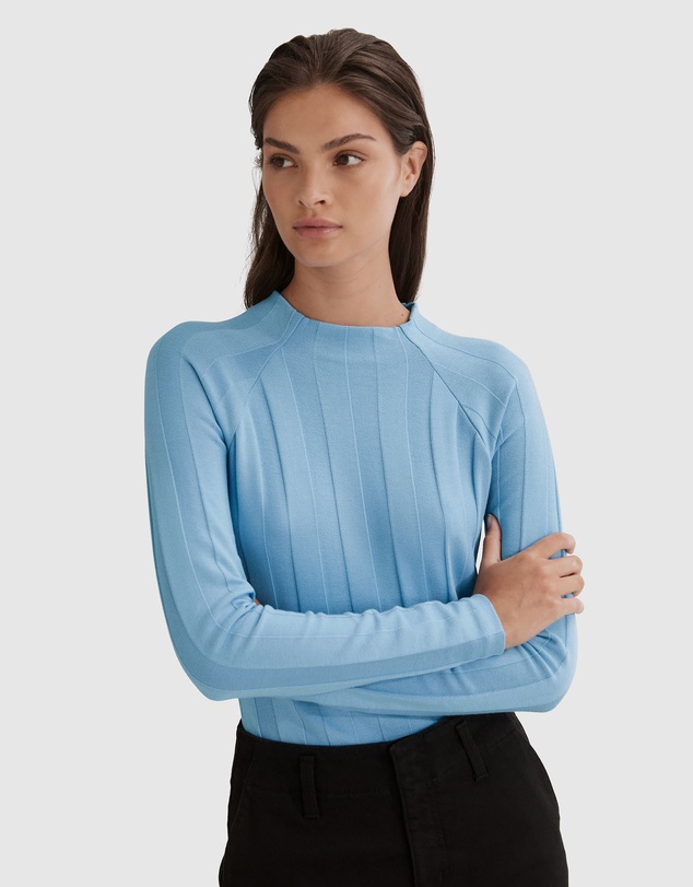 Country Road Rib Self Stripe Top
