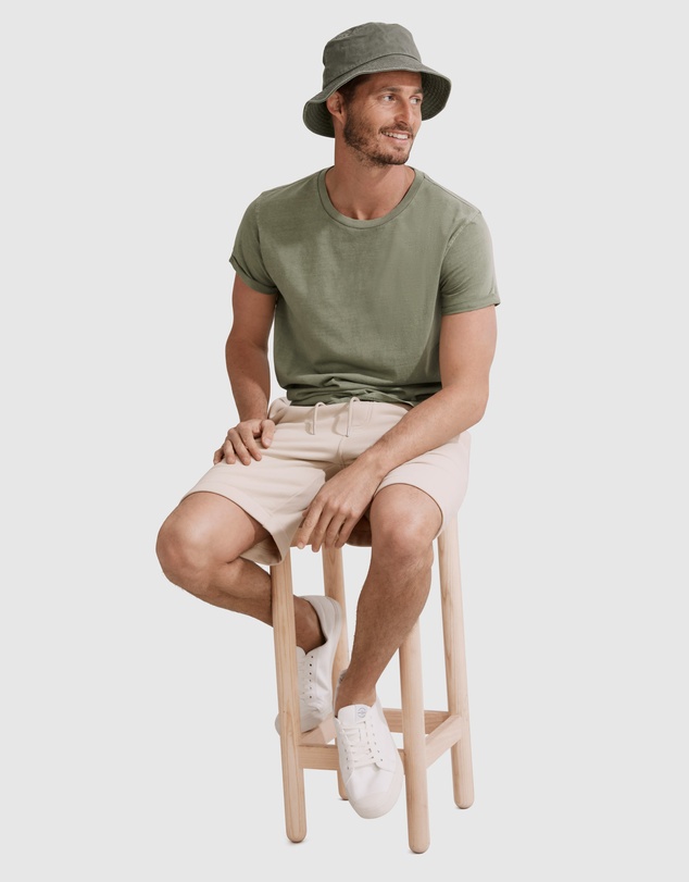 Country Road Short Sleeve Longline Garment Dyed T-Shirt