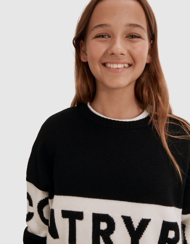 Country Road Teen Logo Intarsia Knit