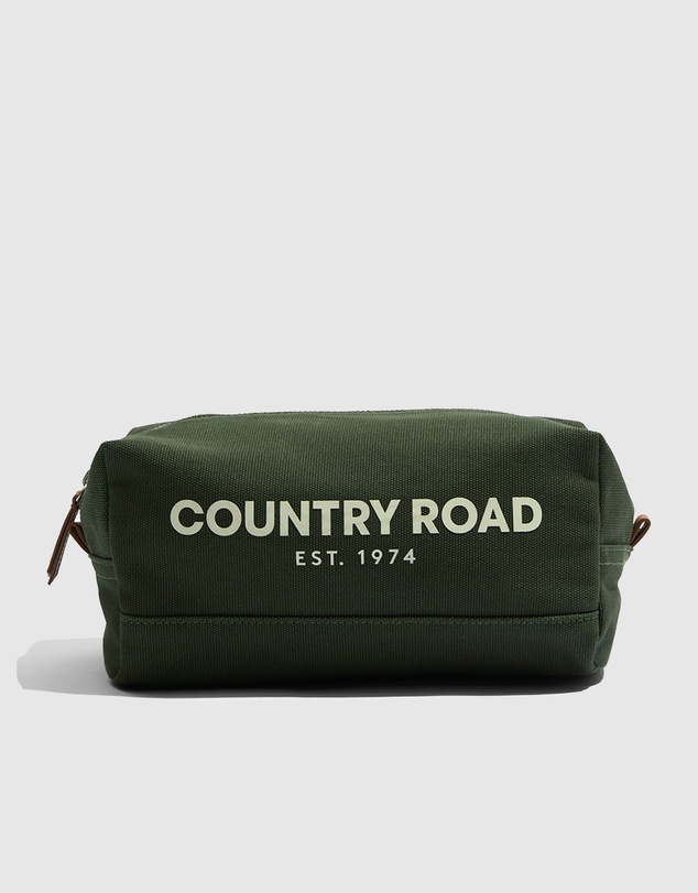 Country Road Organically Grown Cotton Modern Logo Wash Bag