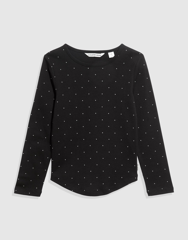 Country Road Organically Grown Cotton Pin Dot Rib T-Shirt