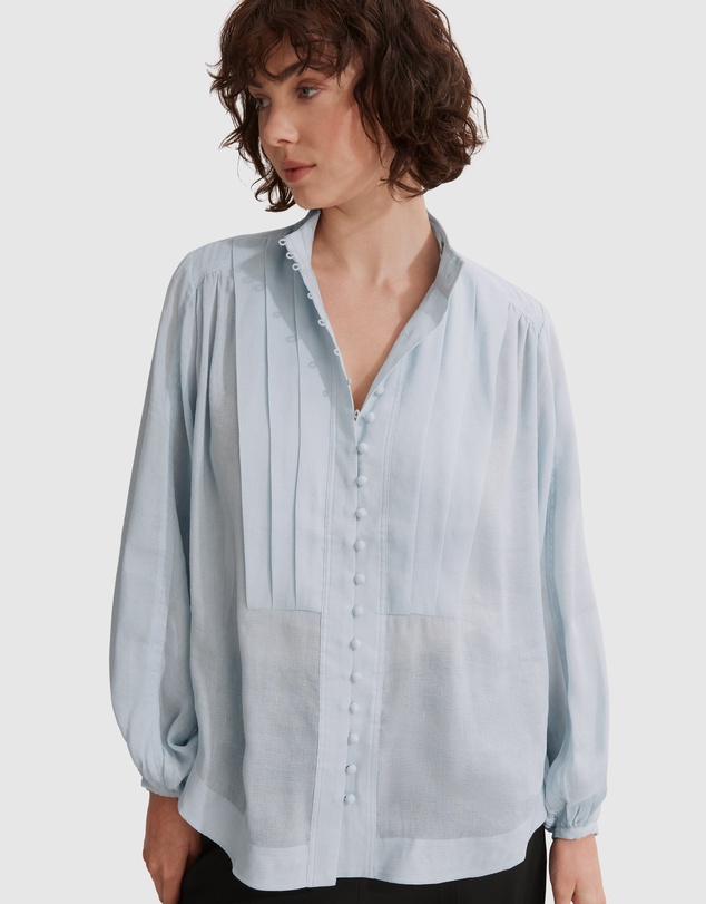 Country Road Bib Detail Blouse