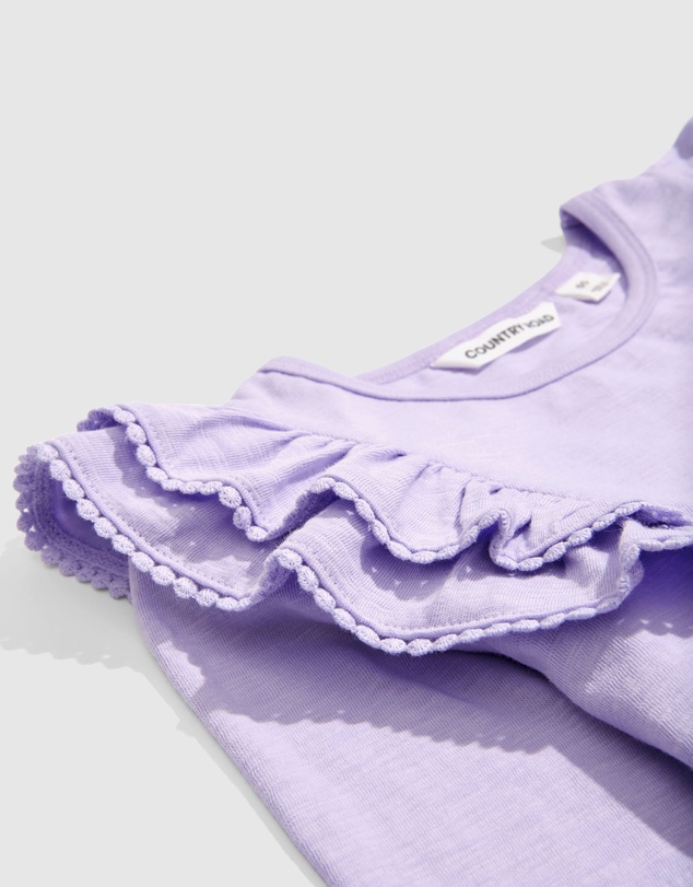 Country Road Organically Grown Cotton Slub Frill T-Shirt