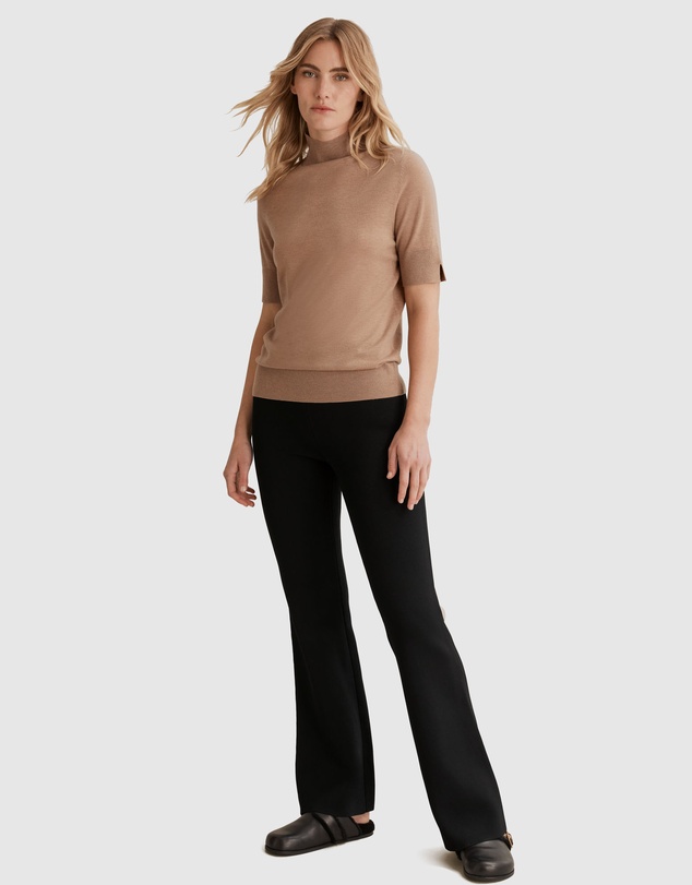 Country Road Australian Merino Wool Silk Short Sleeve Knit