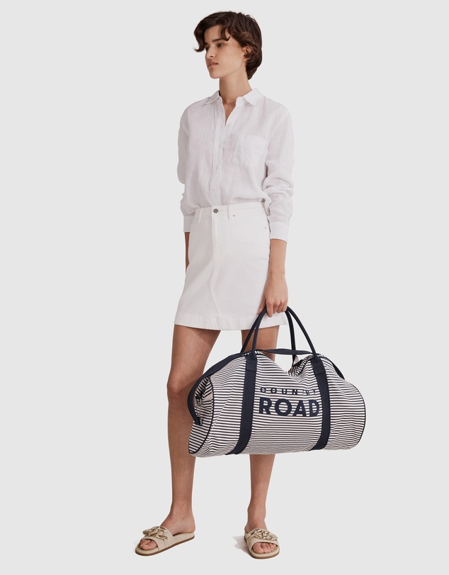 Country Road Flocked Stripe Tote
