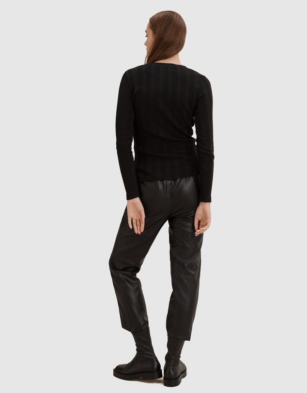 Country Road Self Stripe Long Sleeve Top