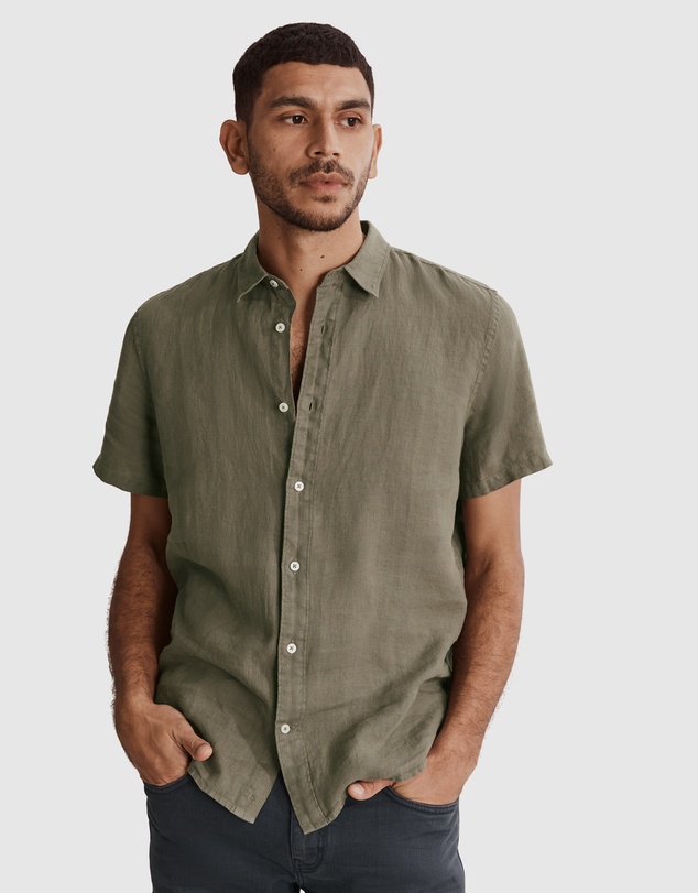 Country Road Regular Overdyed Organically Grown Linen Shirt