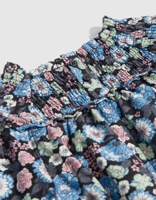 Country Road Floral Shirred Dress