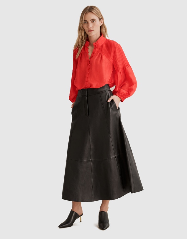 Country Road Pintuck Detail Blouse