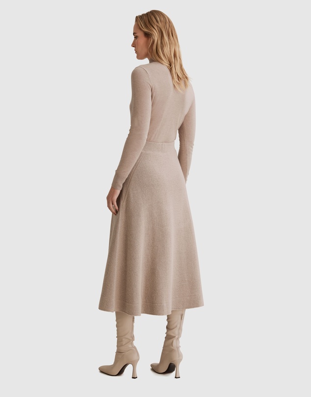 Country Road Textured Pull On Skirt