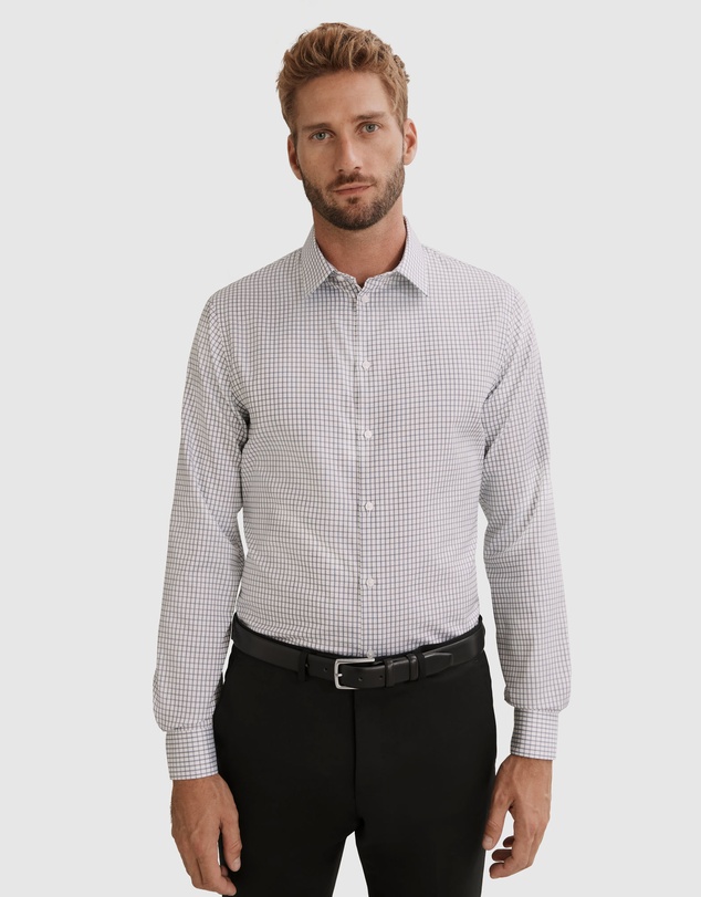 Country Road Slim Fit Grid Travel Shirt