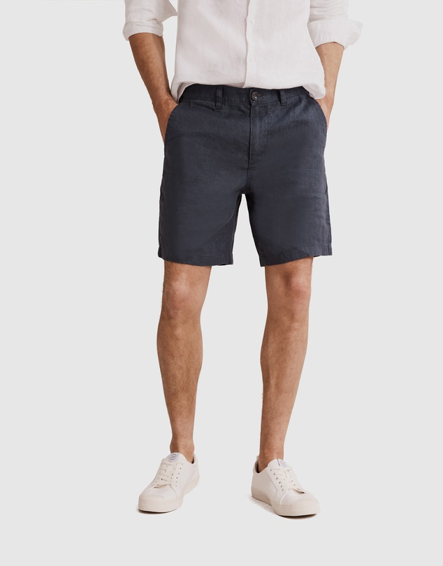 Country Road Organically Grown Linen Button Front Short