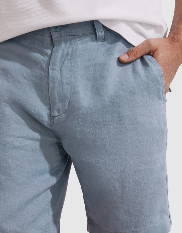 Country Road Organically Grown Linen Button Front Short