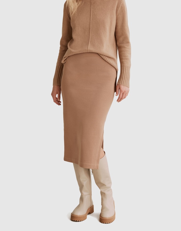 Country Road Rib Midi Skirt