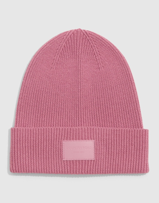 Country Road Branded Rib Beanie