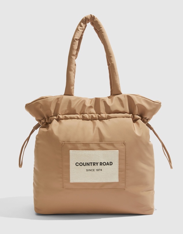 Country Road Recycled Polyester Puffer Patch Drawstring Shopper