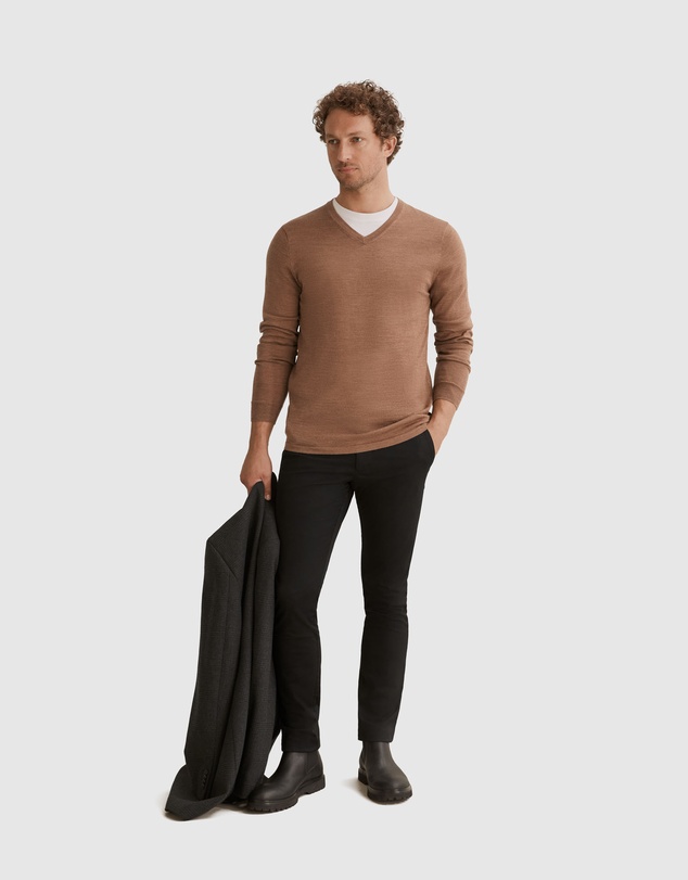 Country Road Verified Australian Merino V-neck Knit
