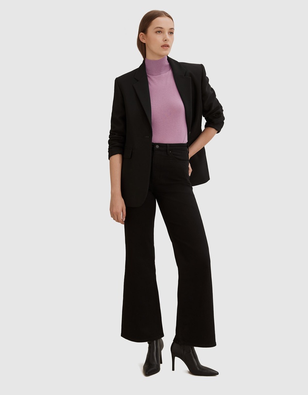 Country Road Australian Merino Wool Silk Short Sleeve Knit