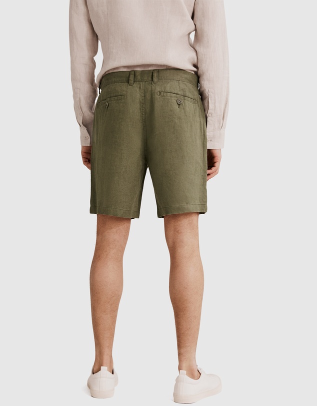 Country Road Organically Grown Linen Button Front Short