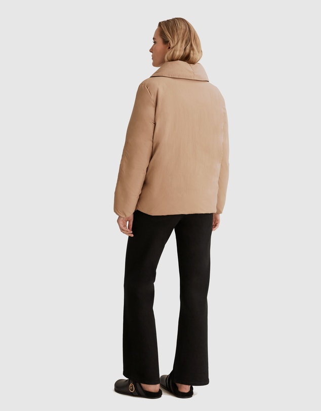 Country Road Recycled Nylon Large Collar Puffer