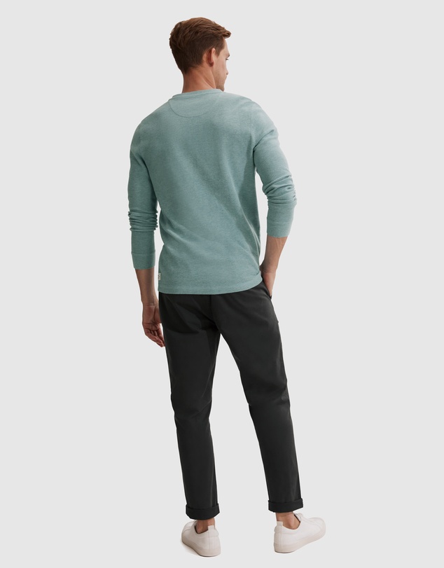 Country Road Long Sleeve Waffle Henley