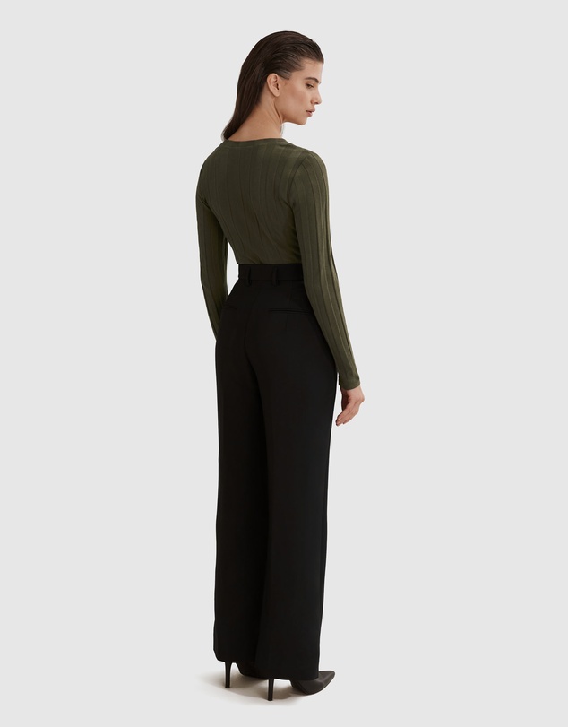 Country Road Self Stripe Long Sleeve Top