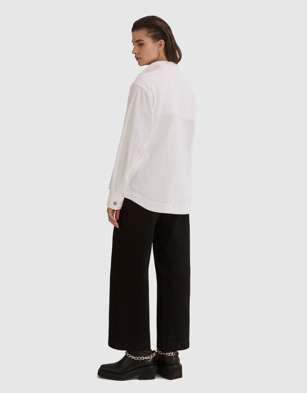 Country Road Australian Cotton High Collar Denim Shirt