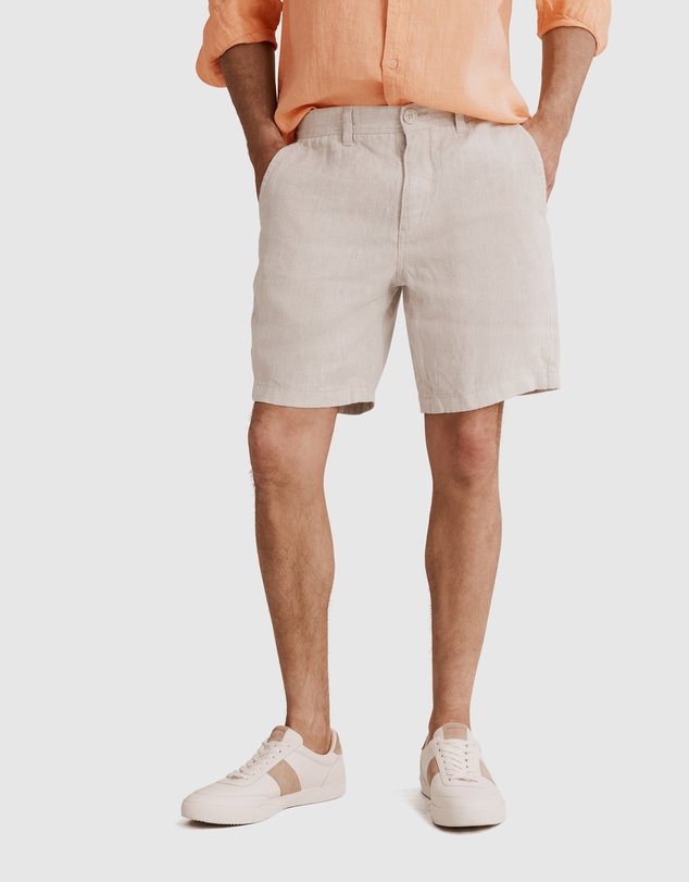 Country Road Organically Grown Linen Button Front Short