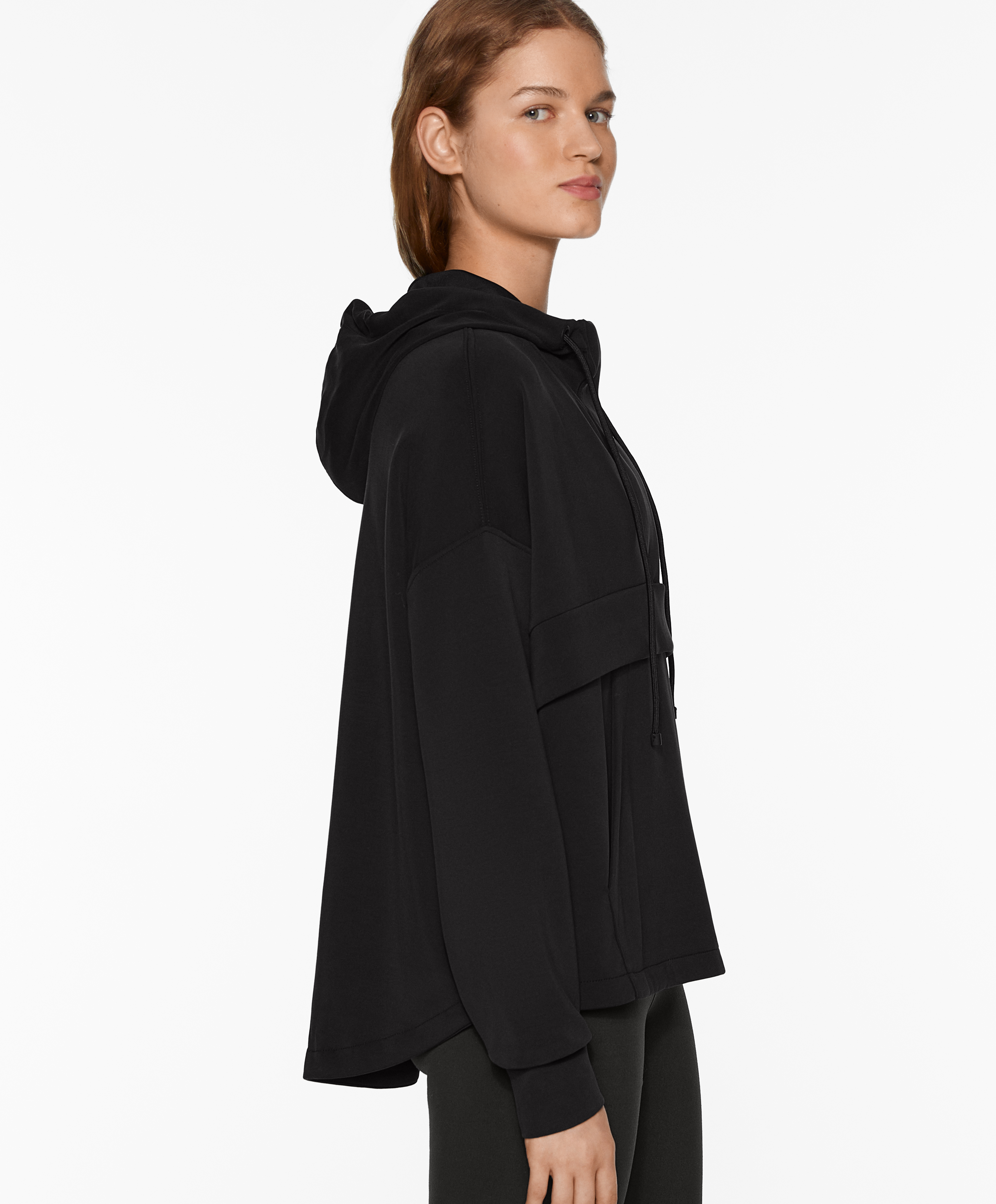Soft-touch sweatshirt with modal and zip