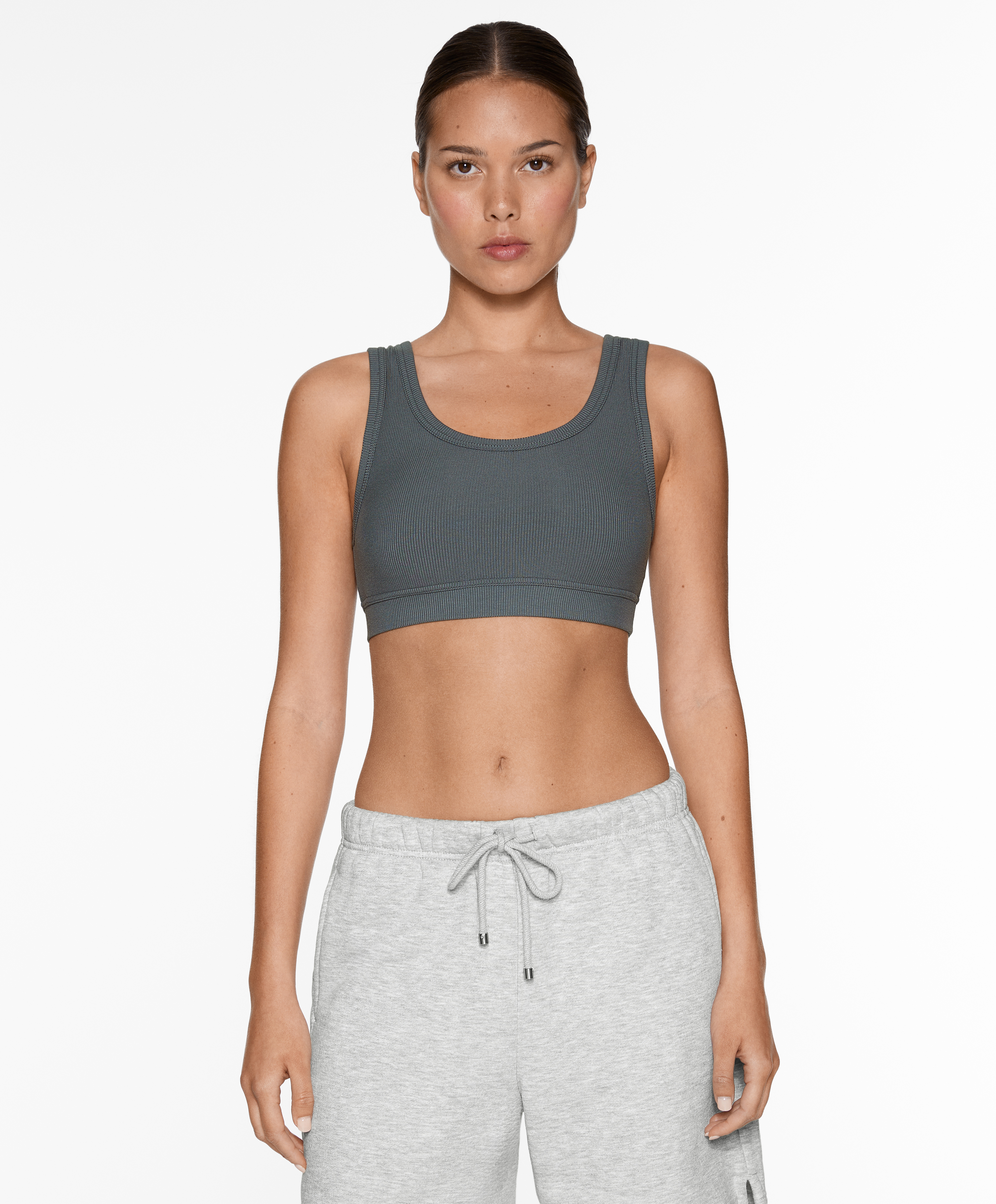 Rib bra top with modal