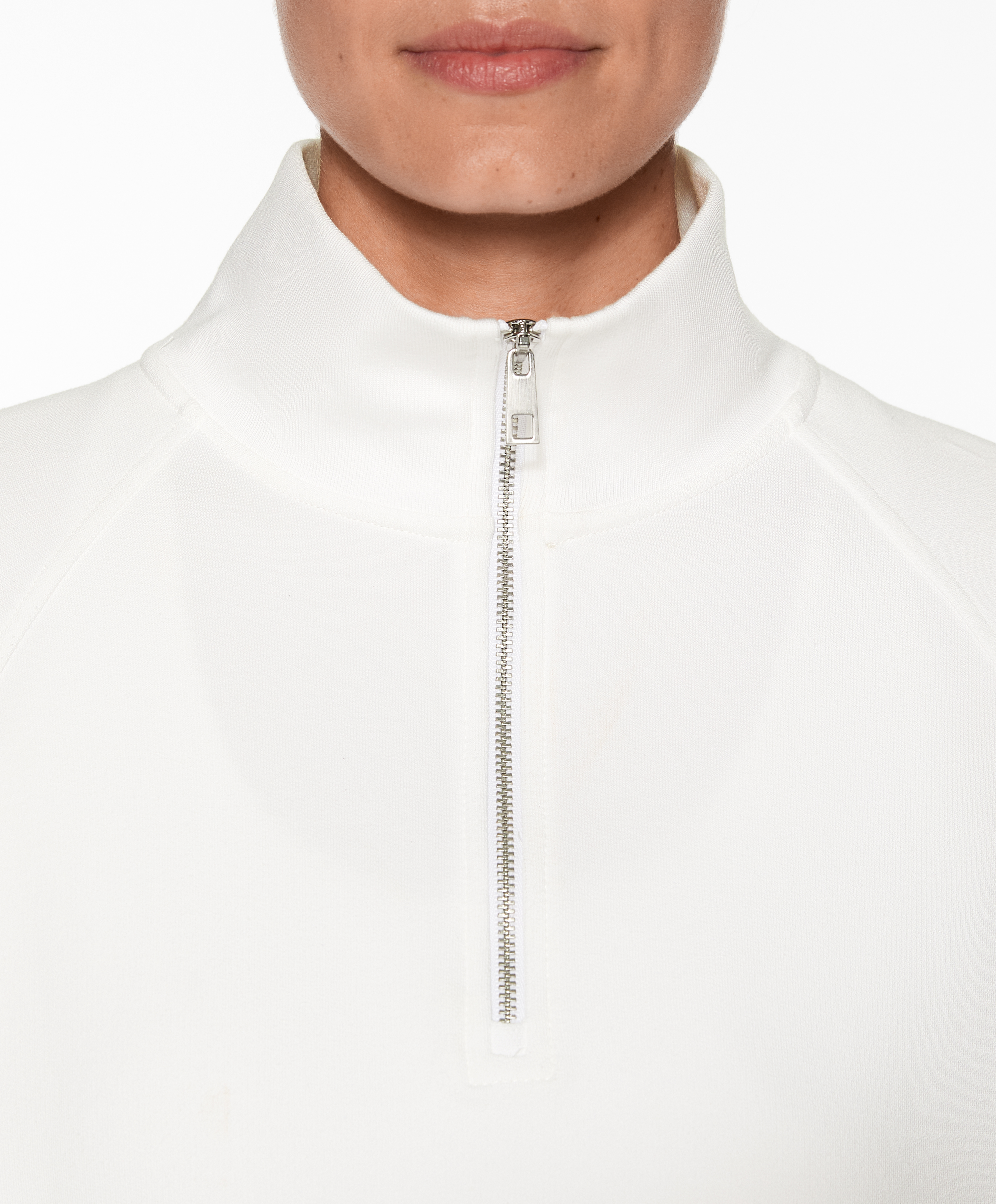 Half-zip sweatshirt with cotton and modal