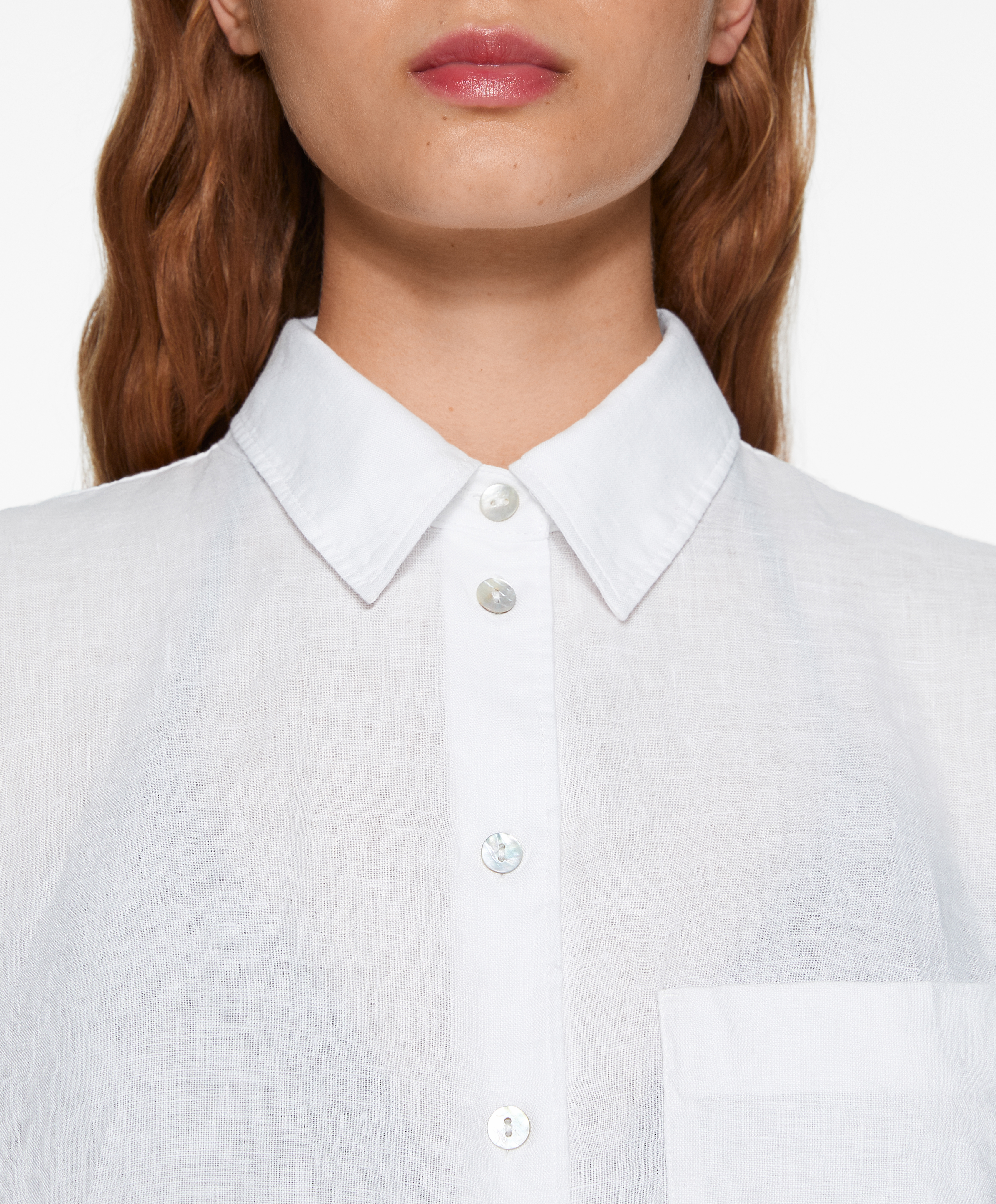 100% linen long-sleeved shirt