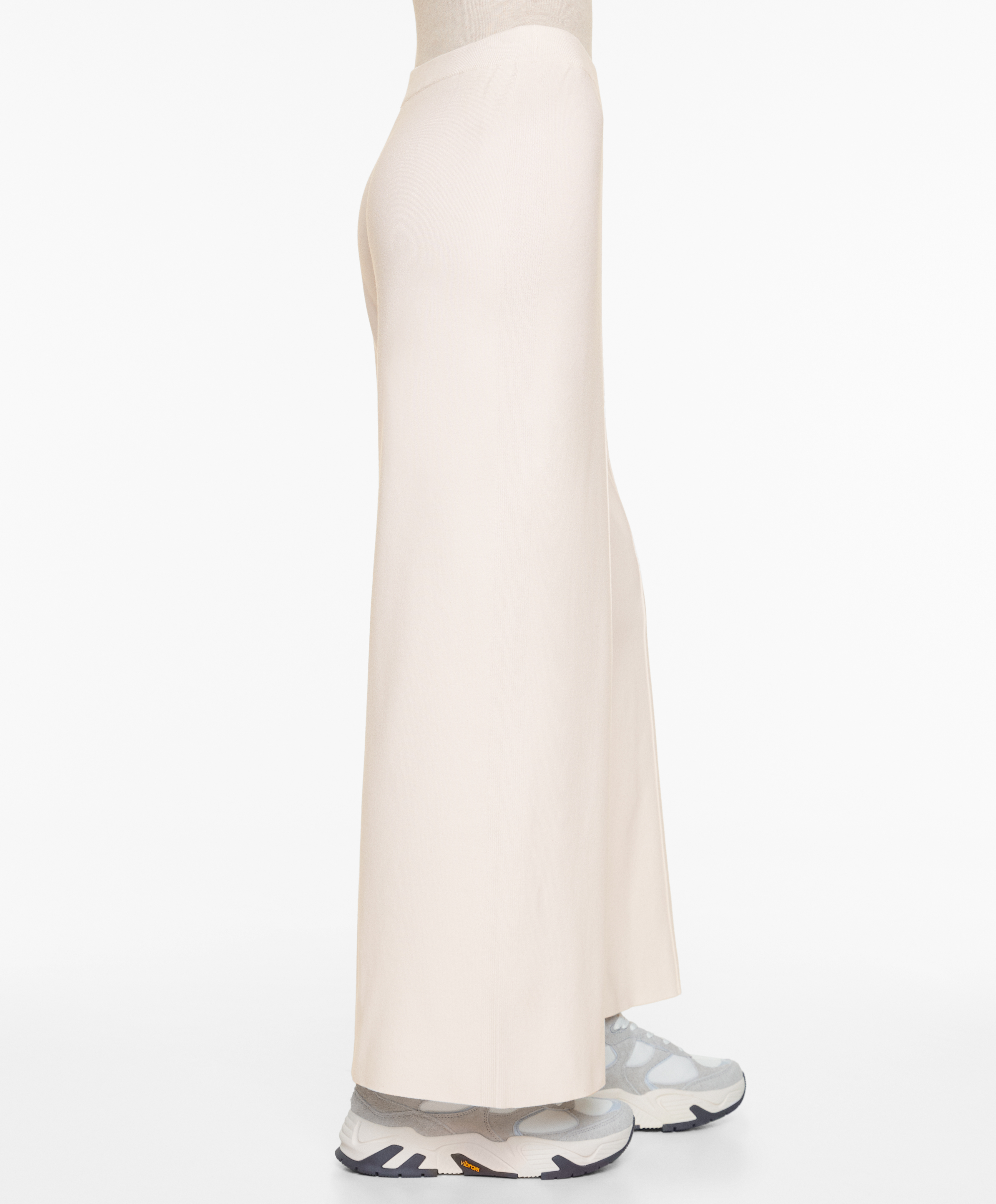 Straight fit knit trousers