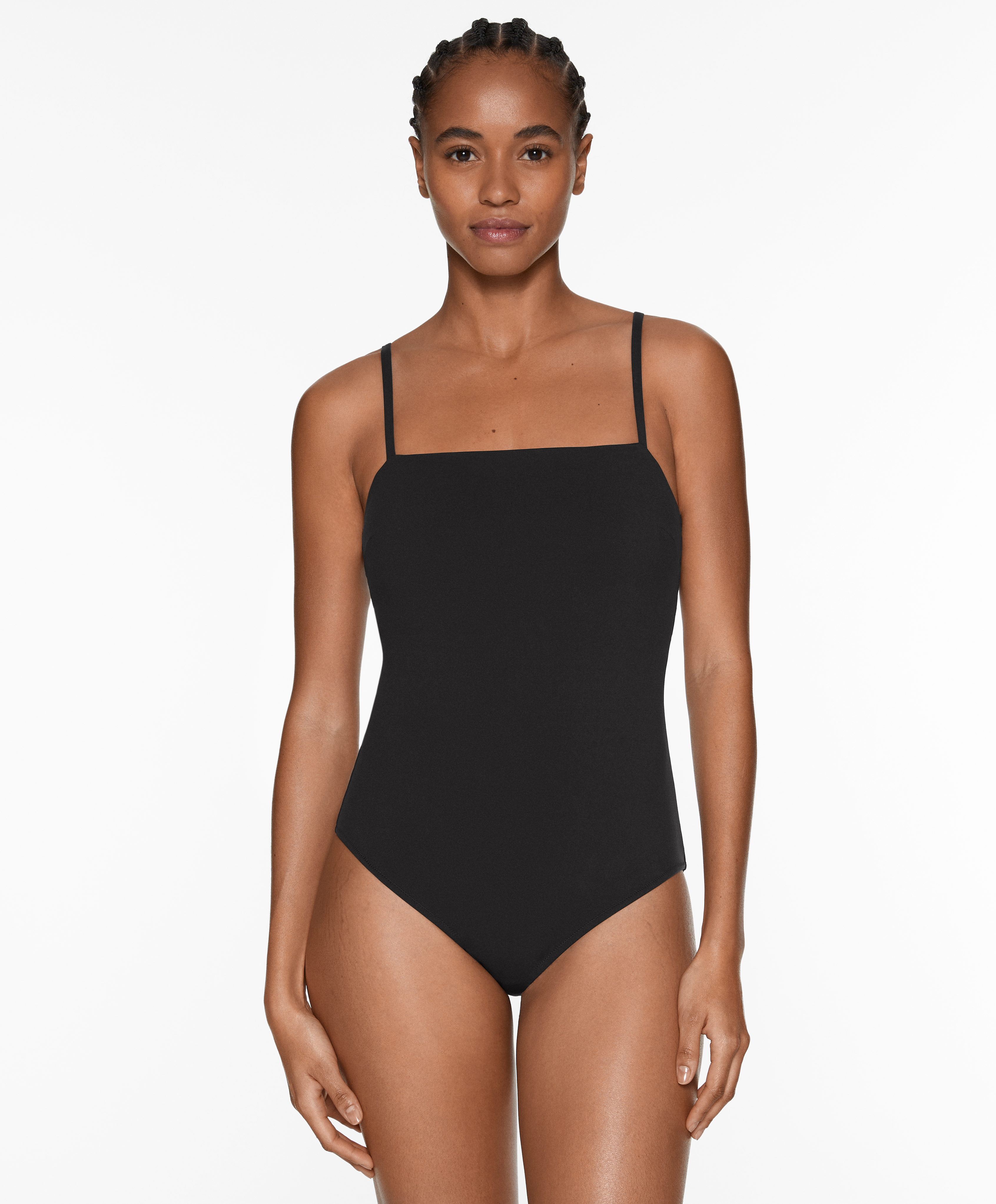 Compressive bandeau swimsuit