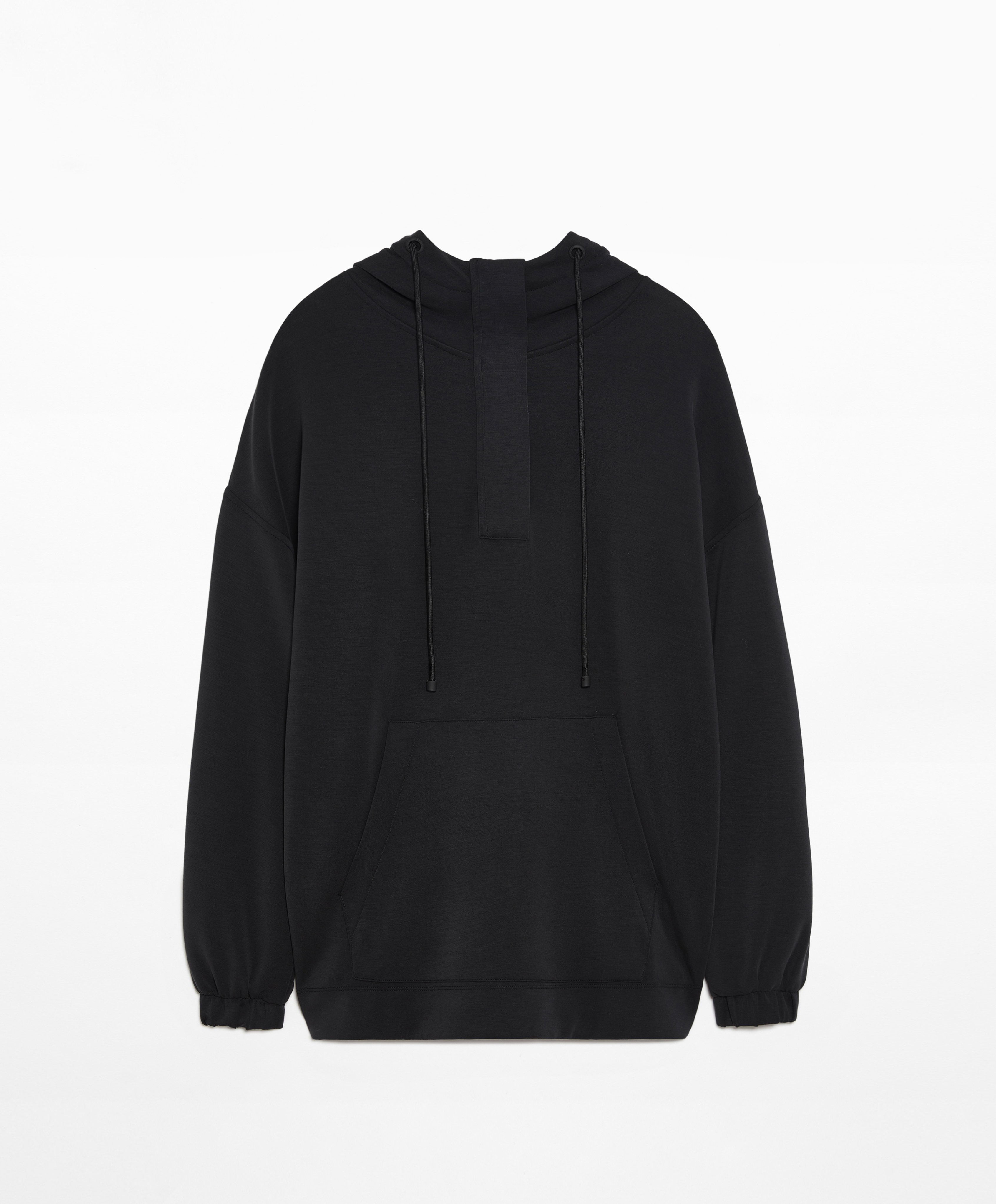 Oversize sweatshirt with soft-touch modal and zip