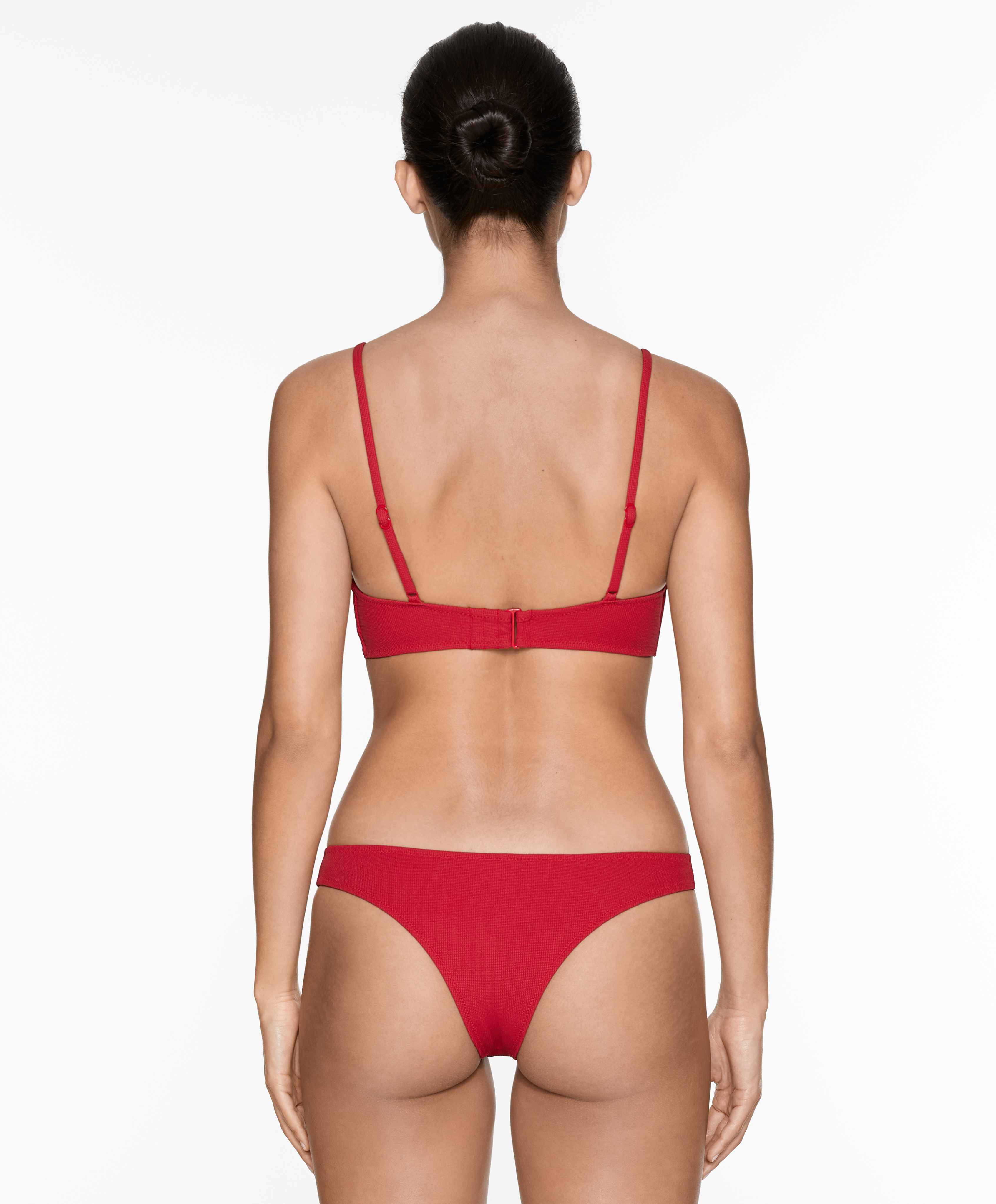 U-cut piqué Brazilian bikini briefs
