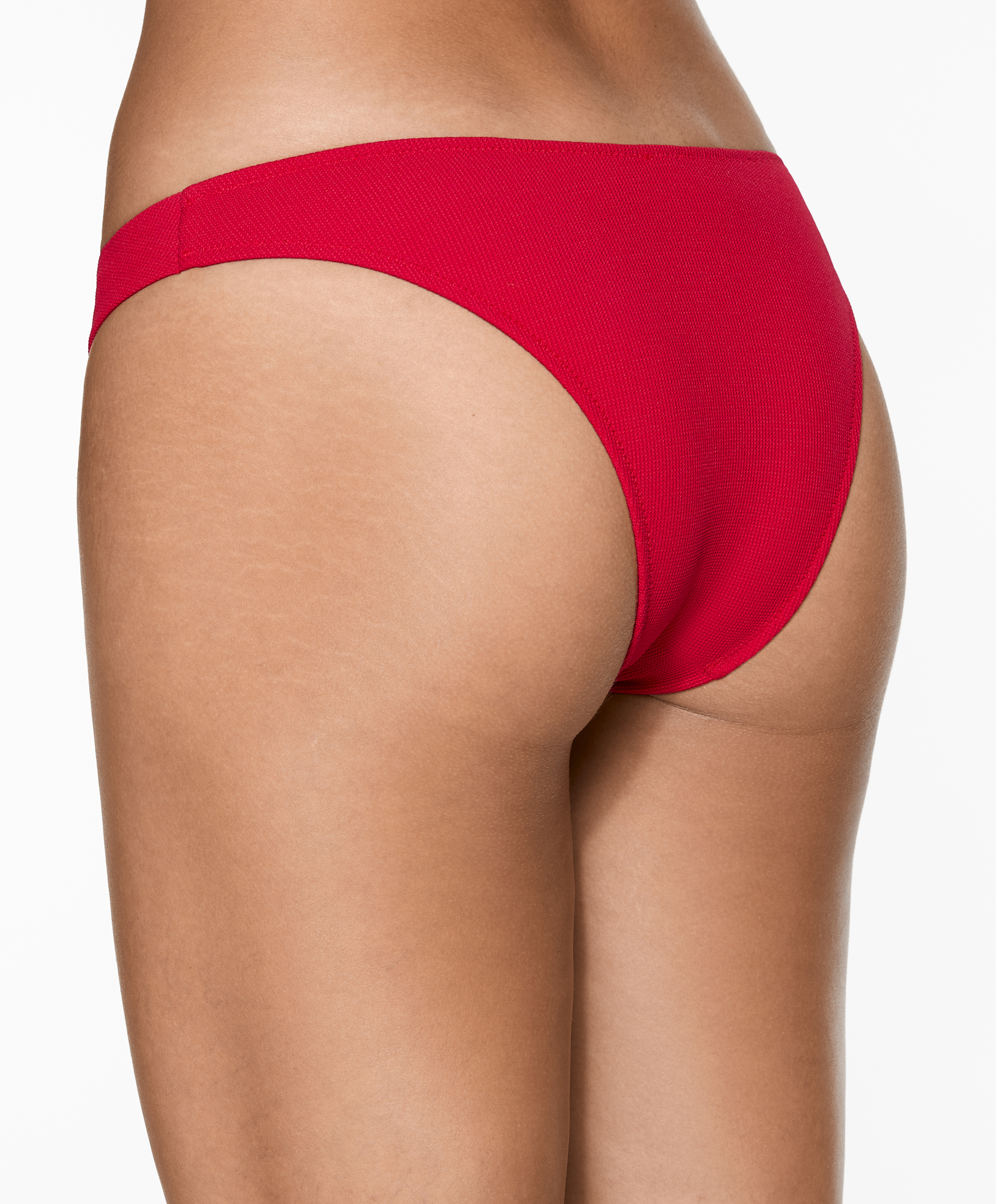 Piqué medium-coverage U-cut bikini briefs