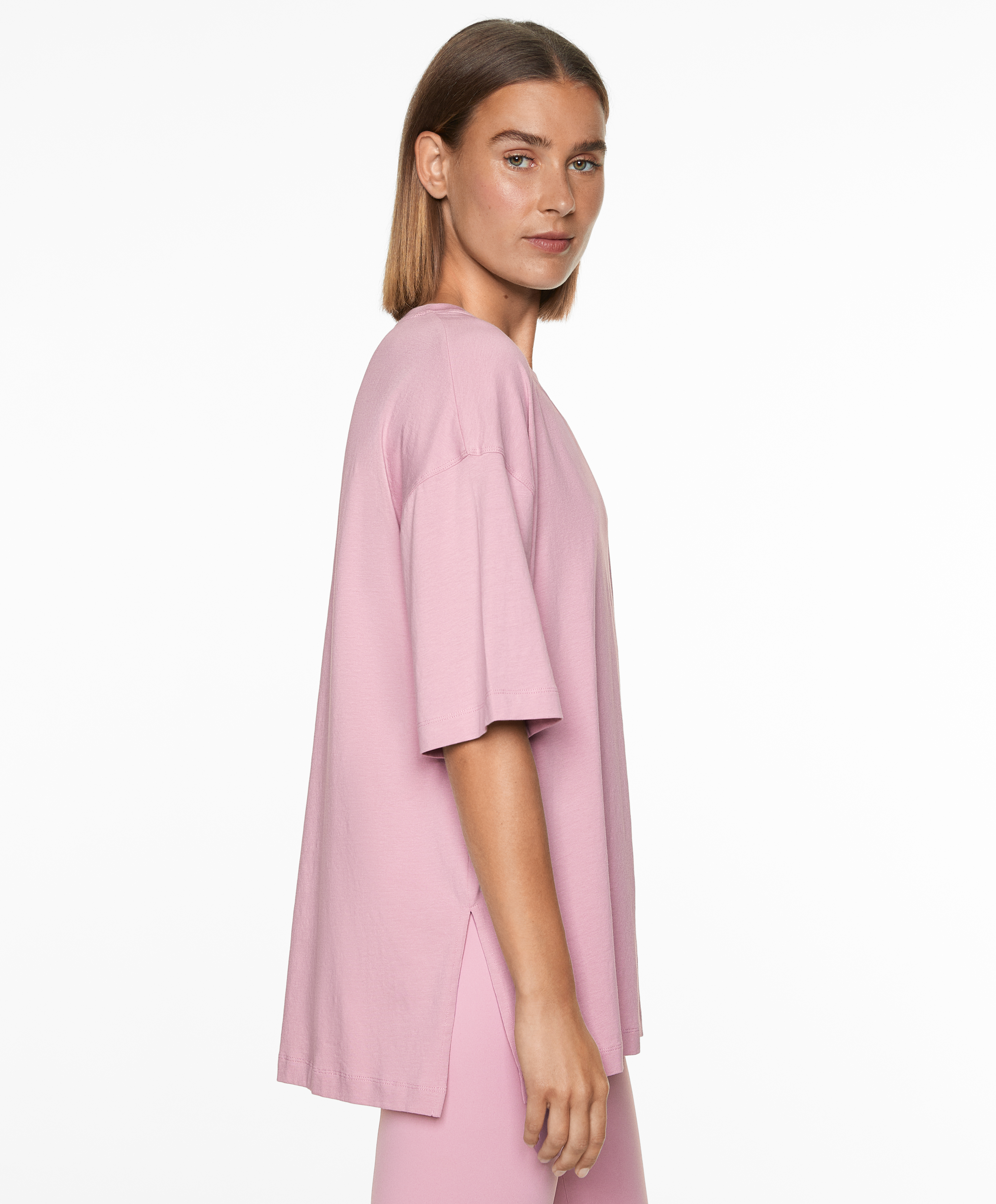 Short sleeve cotton blend T-shirt