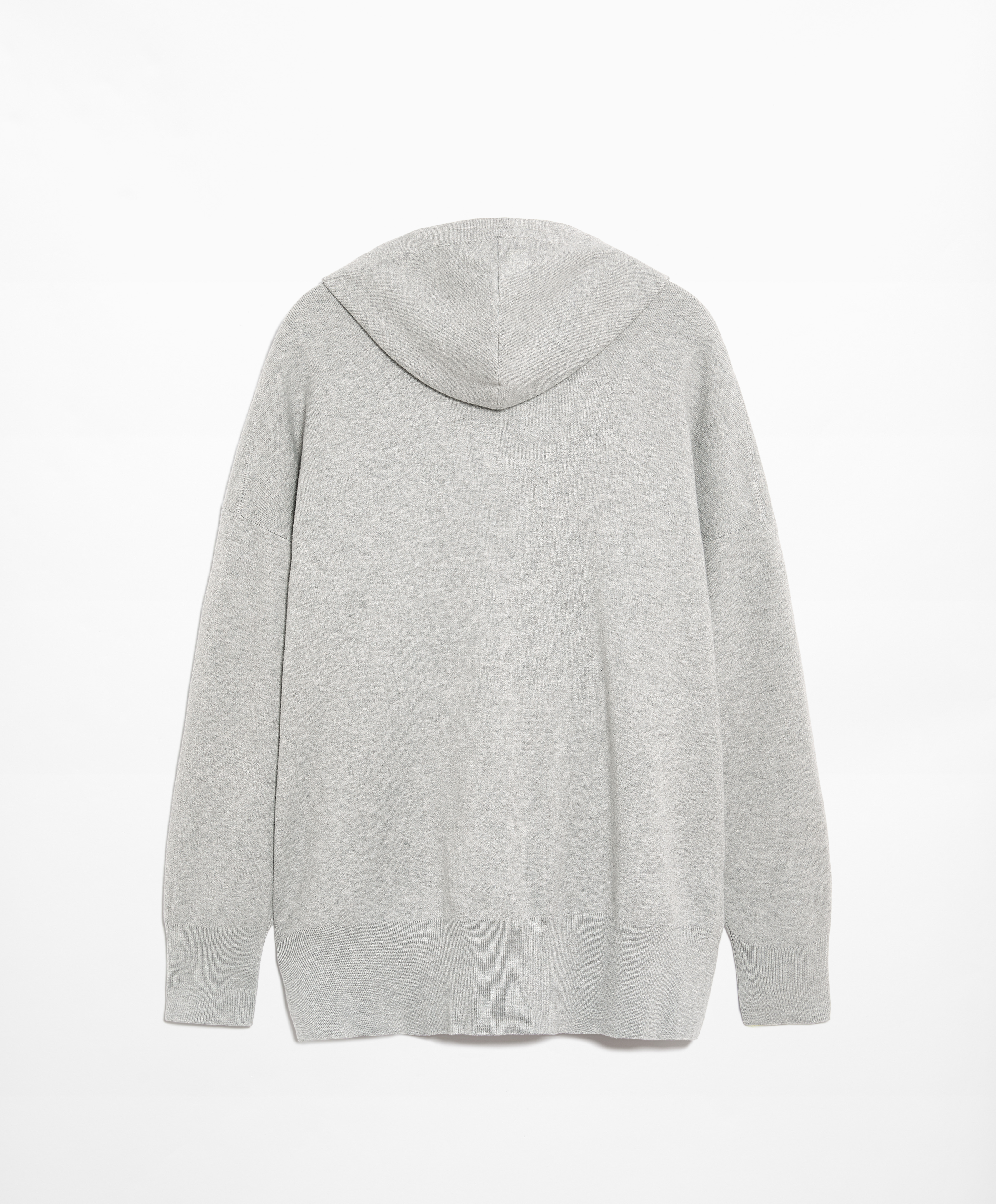 Zipped knit hooded jacket