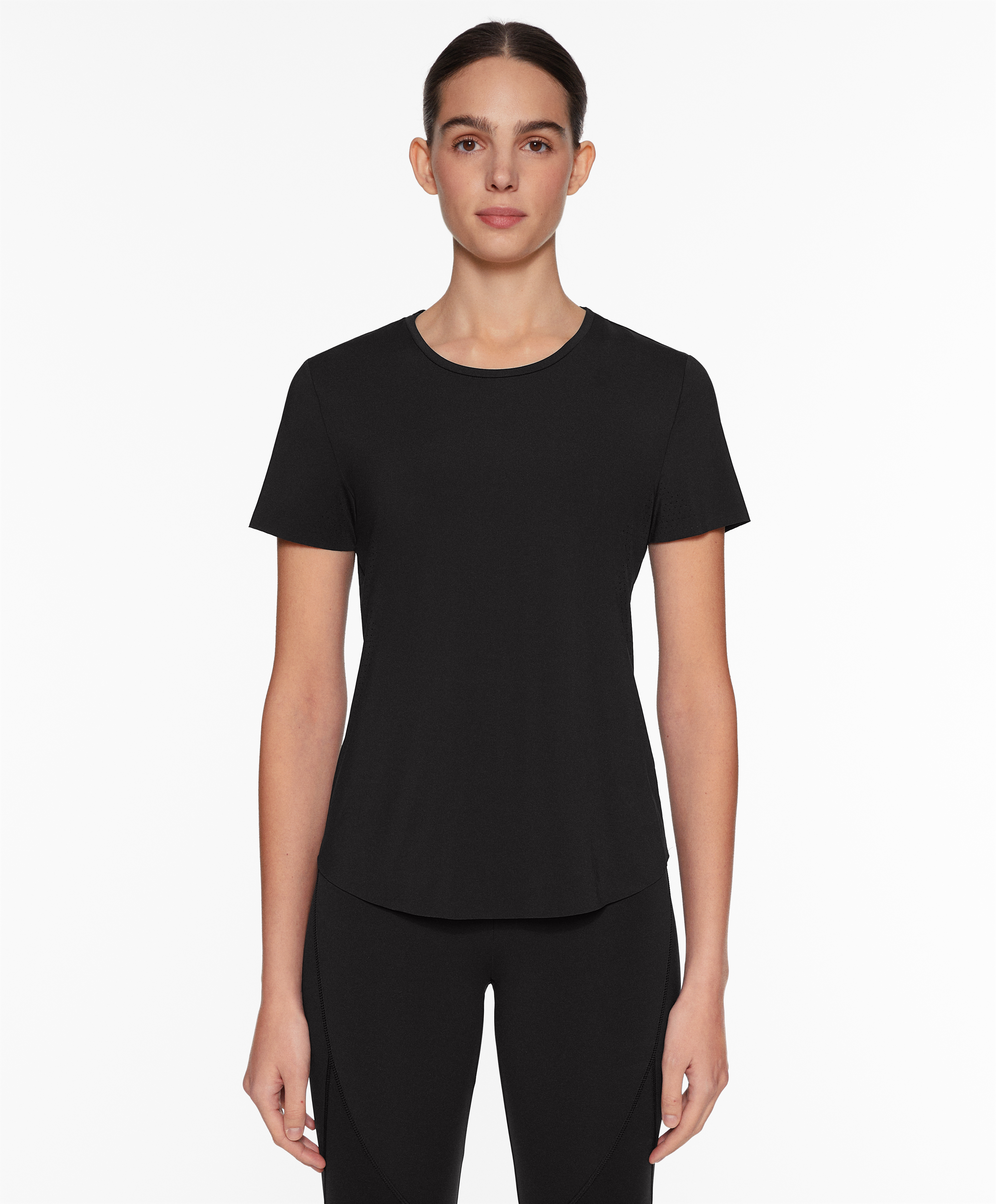 Fitted short-sleeved technical T-shirt